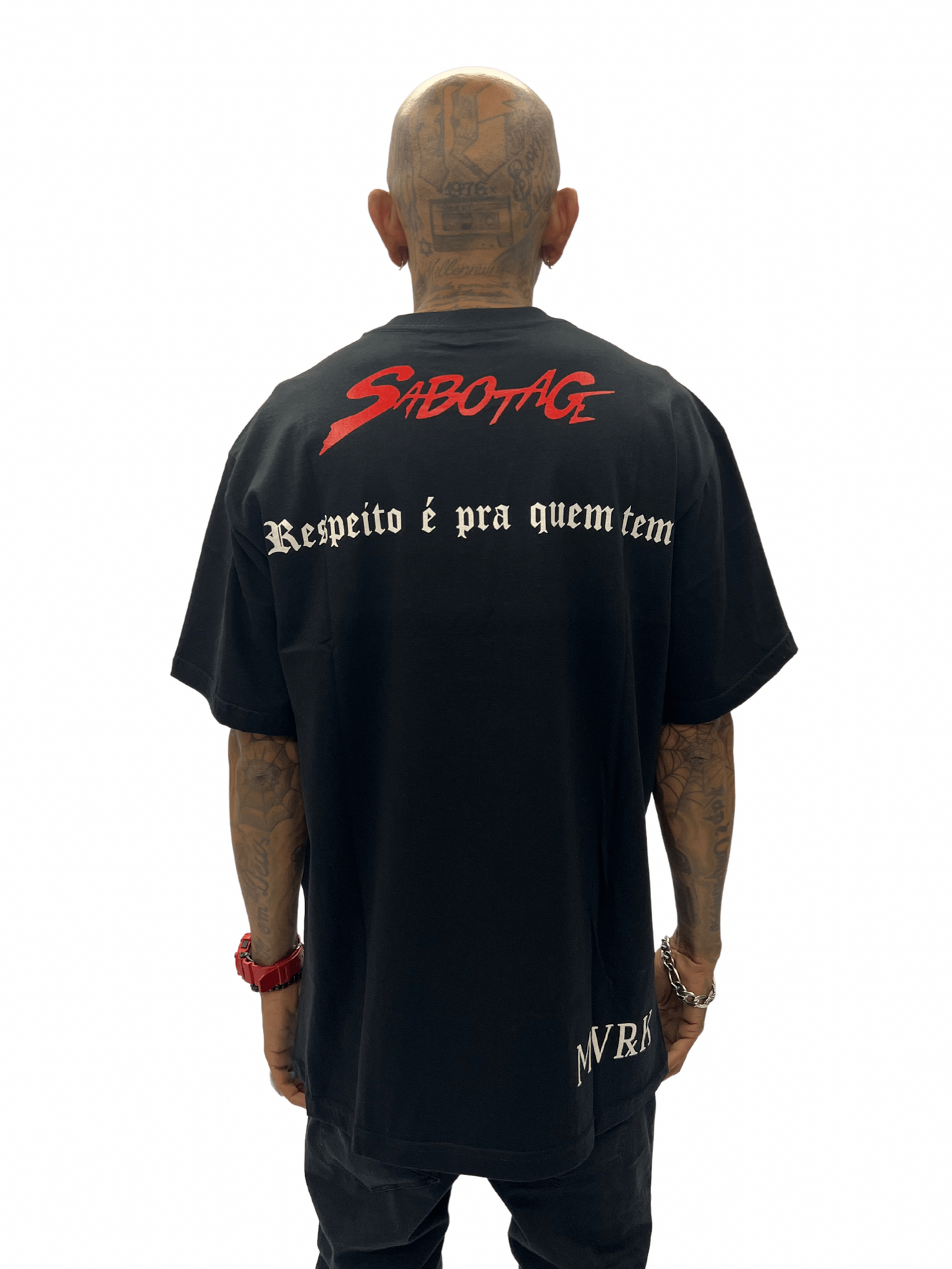 MVRK X SABOTAGE BLACK T-SHIRT RESPECT IS FOR THOSE WHO HAVE IT
